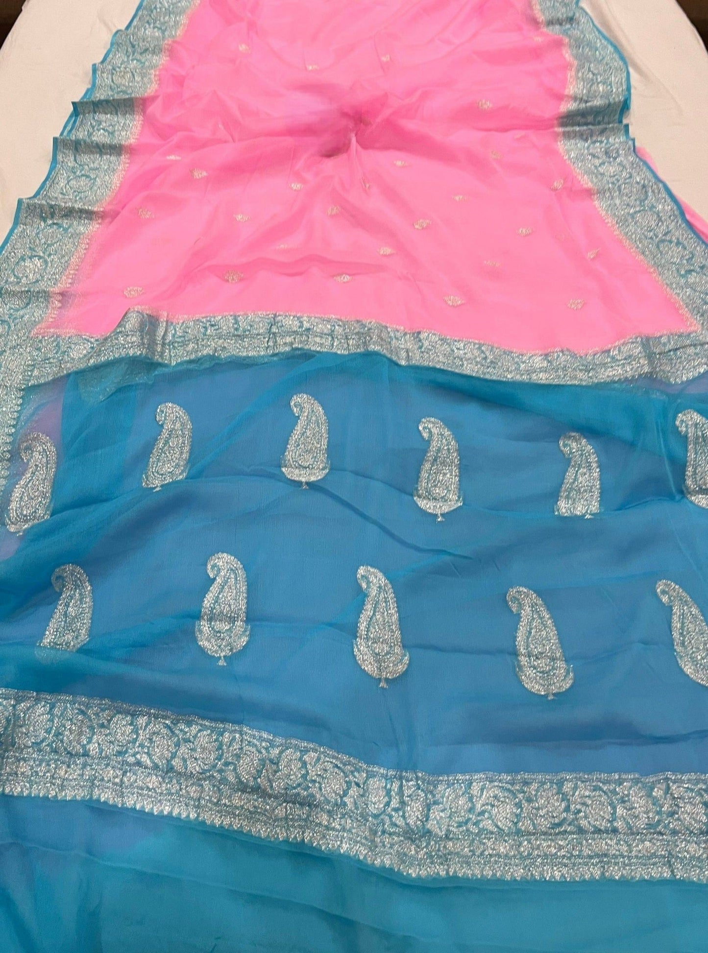 Pure Georgette Handloom Banarasi Saree