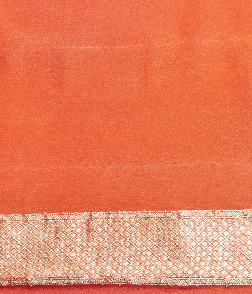 Khaddi Georgette Banarasi Saree - Gold zari