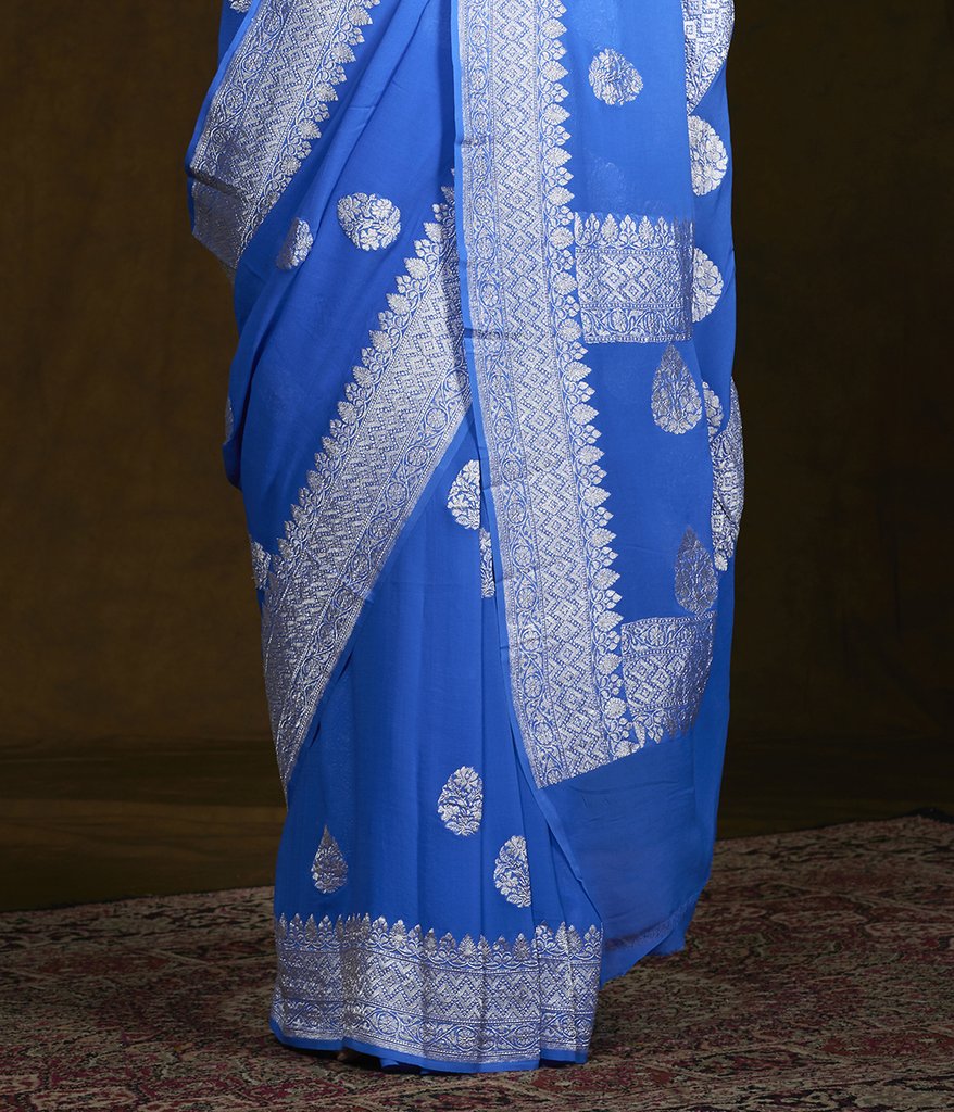 Pure Georgette Handloom Banarasi Saree