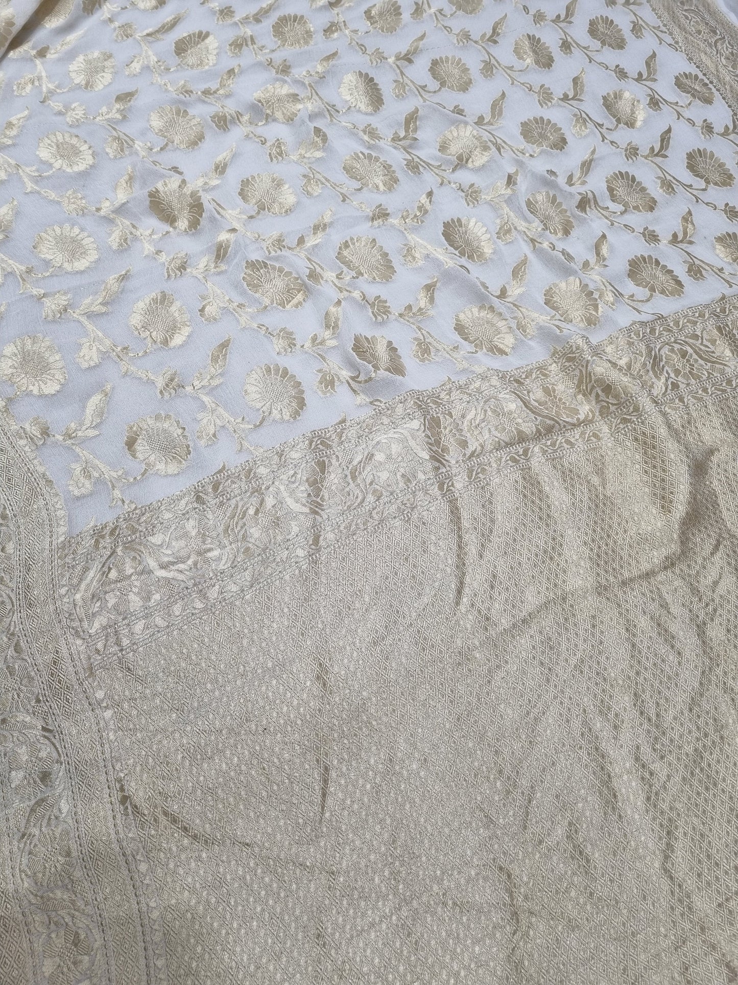 Khaddi Georgette Handloom Banarasi Saree