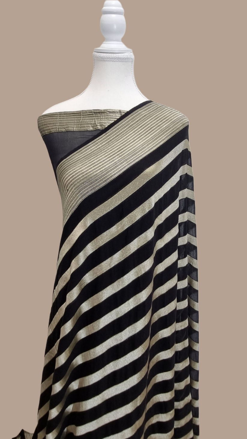 Khaddi Georgette Handloom Banarasi Saree