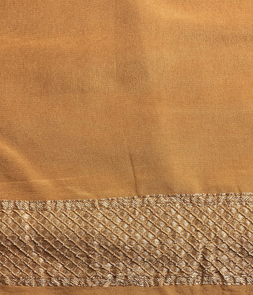 Khaddi Georgette Banarasi Saree - Gold zari