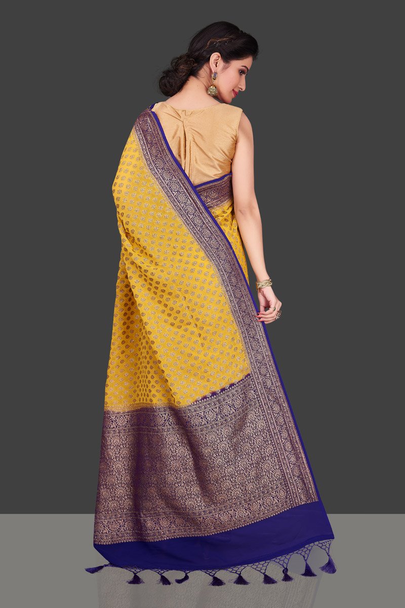 Khaddi Georgette Banarasi Saree - Antique zari