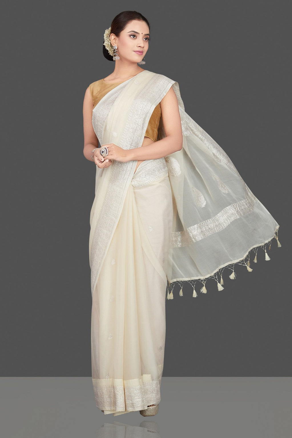 Pure Georgette Handloom Banarasi Saree