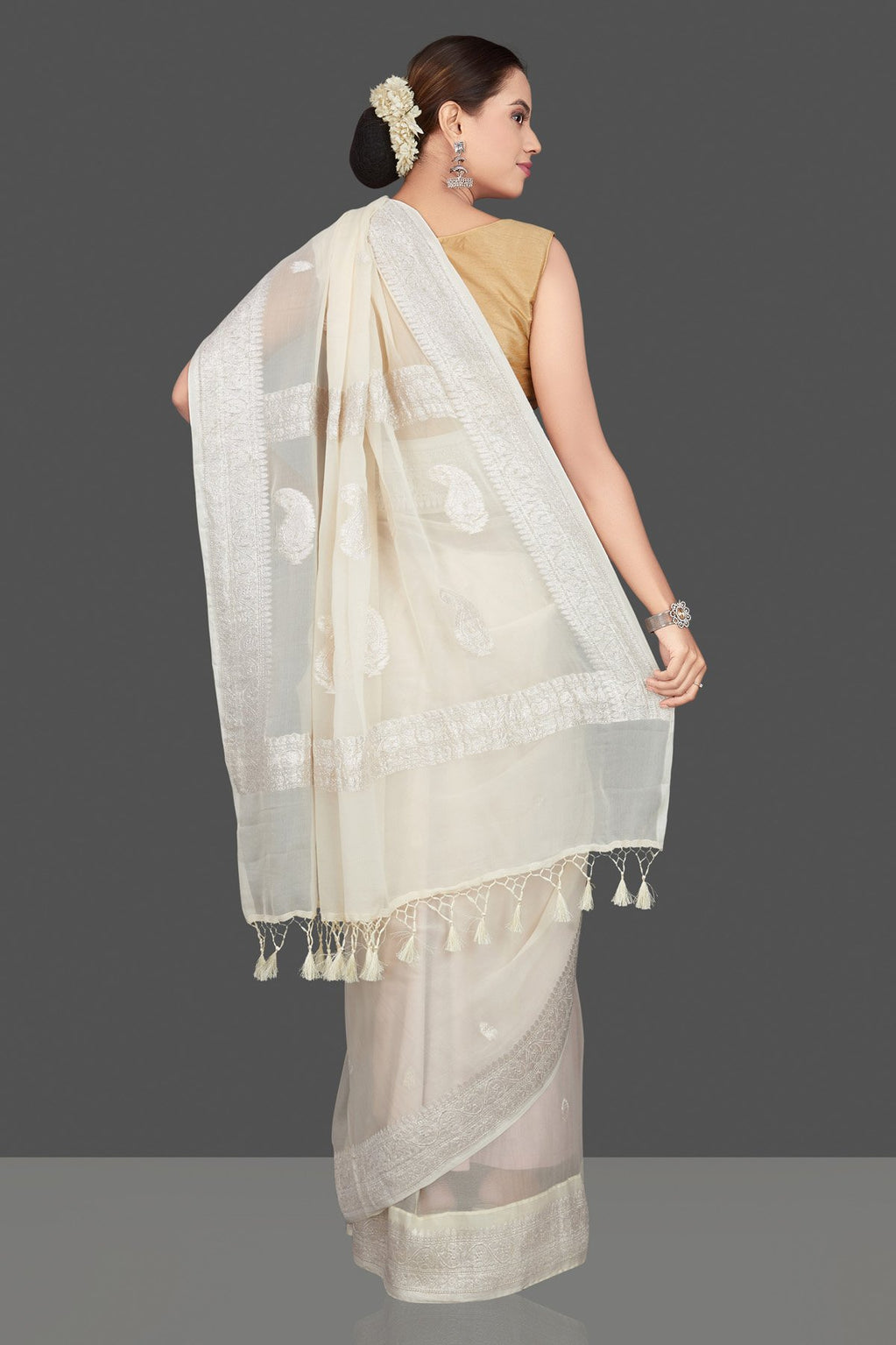 Pure Georgette Handloom Banarasi Saree