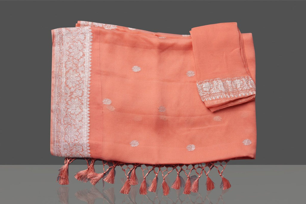 Pure Georgette Handloom Banarasi Saree