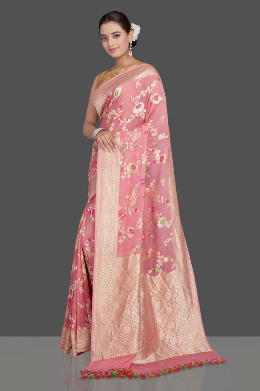 Khaddi Georgette Handloom Banarasi Saree