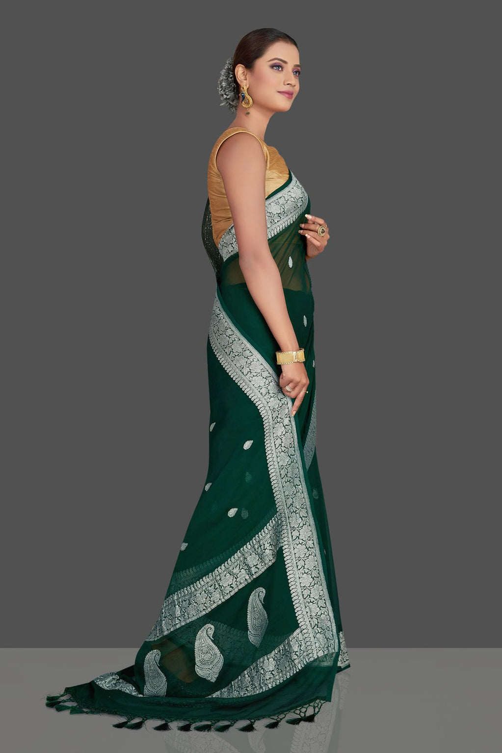 Pure Georgette Handloom Banarasi Saree