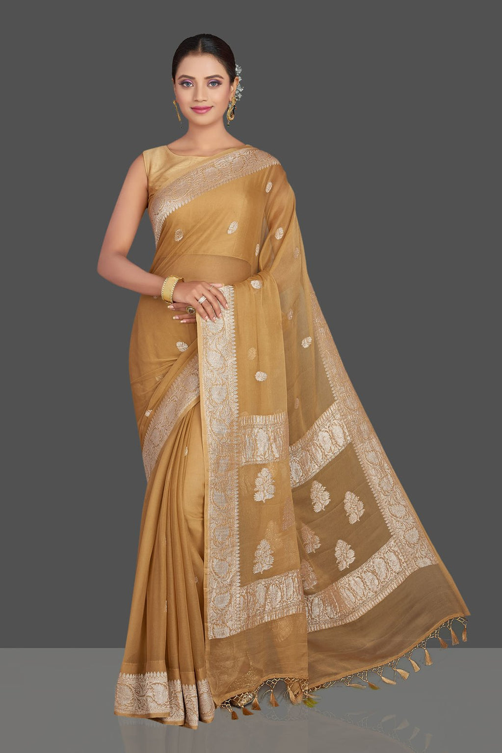 Pure Georgette Handloom Banarasi Saree