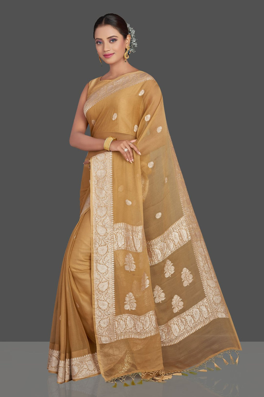 Pure Georgette Handloom Banarasi Saree