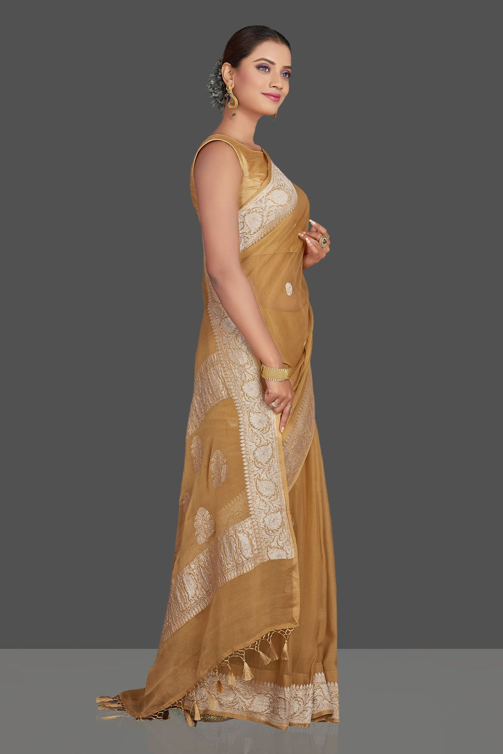 Pure Georgette Handloom Banarasi Saree