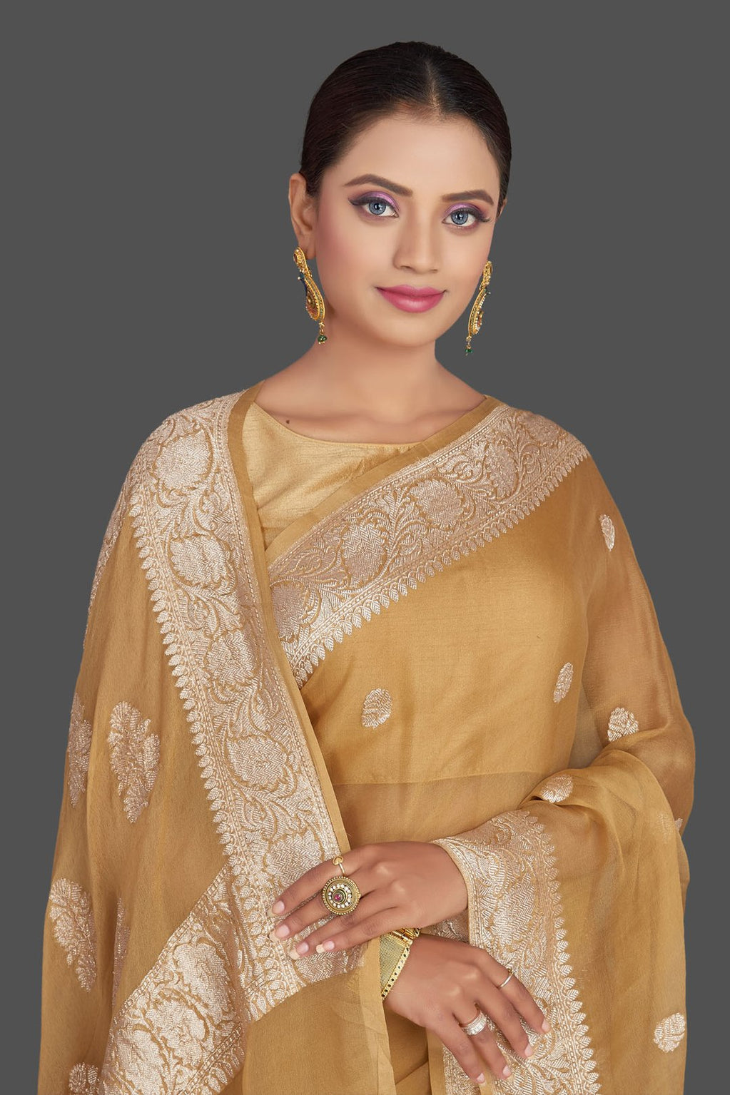 Pure Georgette Handloom Banarasi Saree