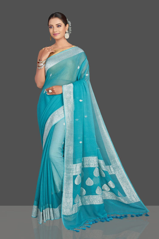 Pure Georgette Handloom Banarasi Saree