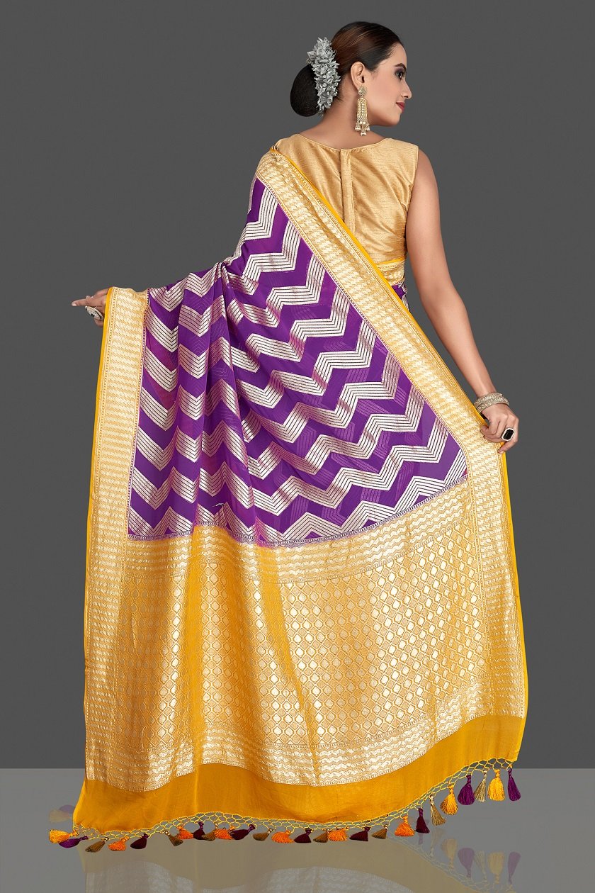 Khaddi Georgette Handloom Banarasi Saree