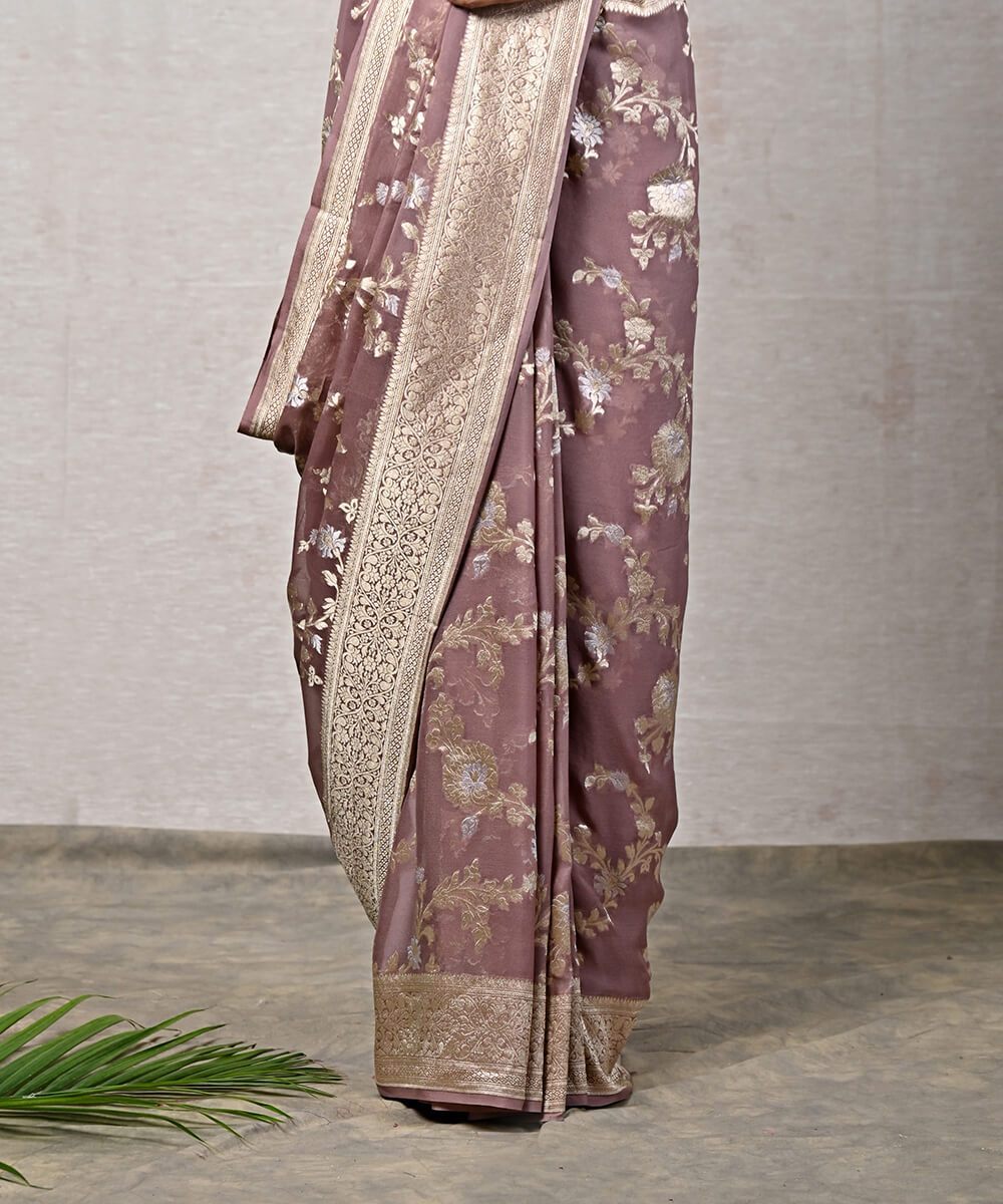 Khaddi Georgette Handloom Banarasi Saree