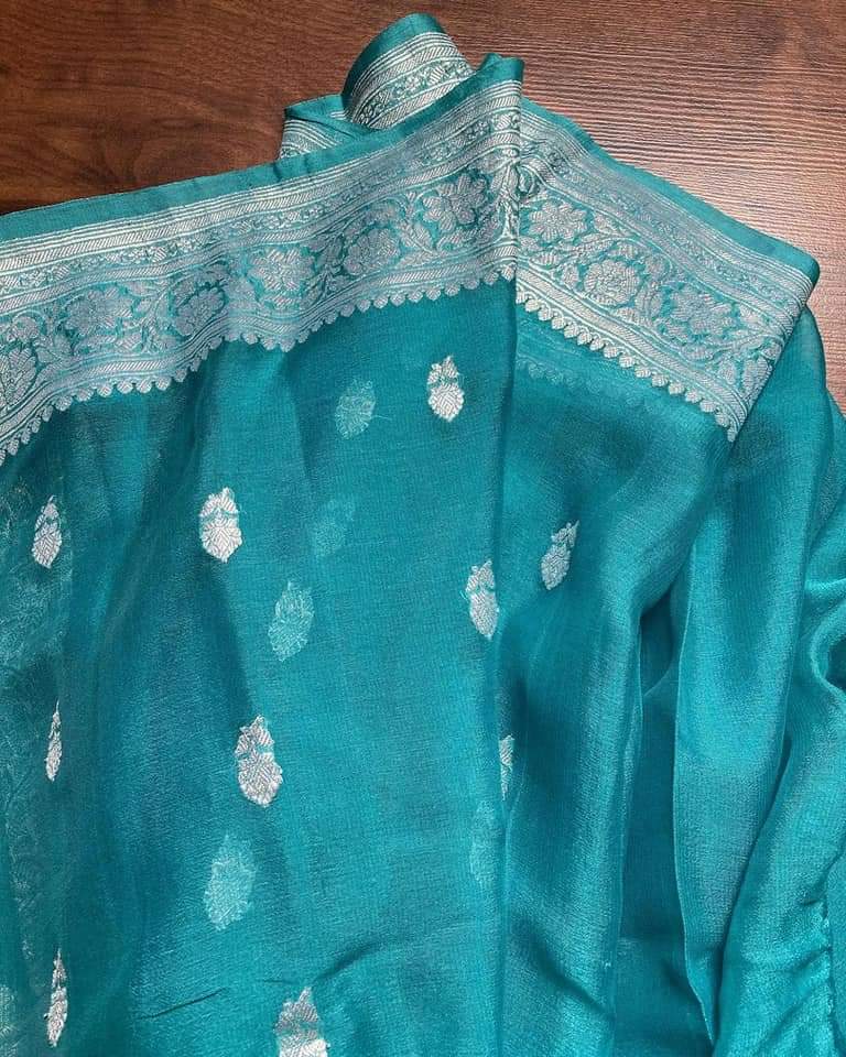 Pure Georgette Handloom Banarasi Saree