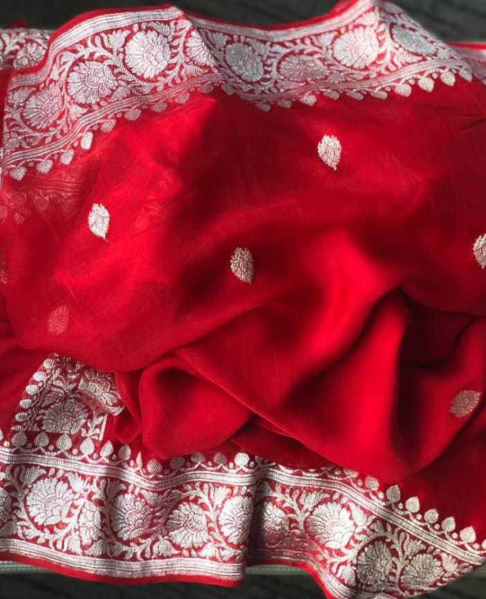 Pure Georgette Handloom Banarasi Saree