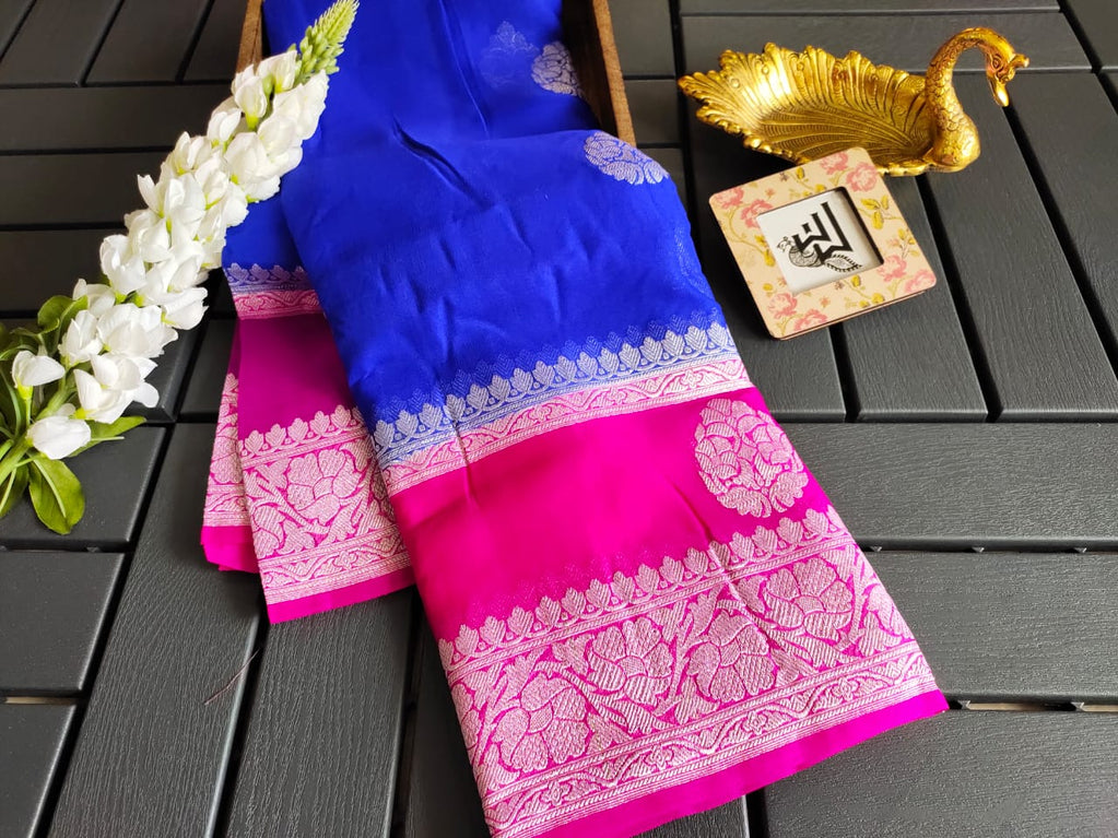 Pure Georgette Handloom Banarasi Saree