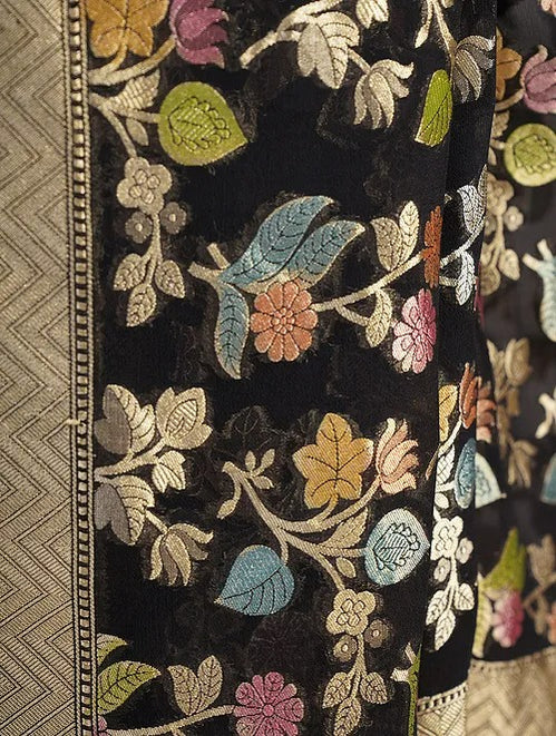 Khaddi Georgette Handloom Banarasi Saree