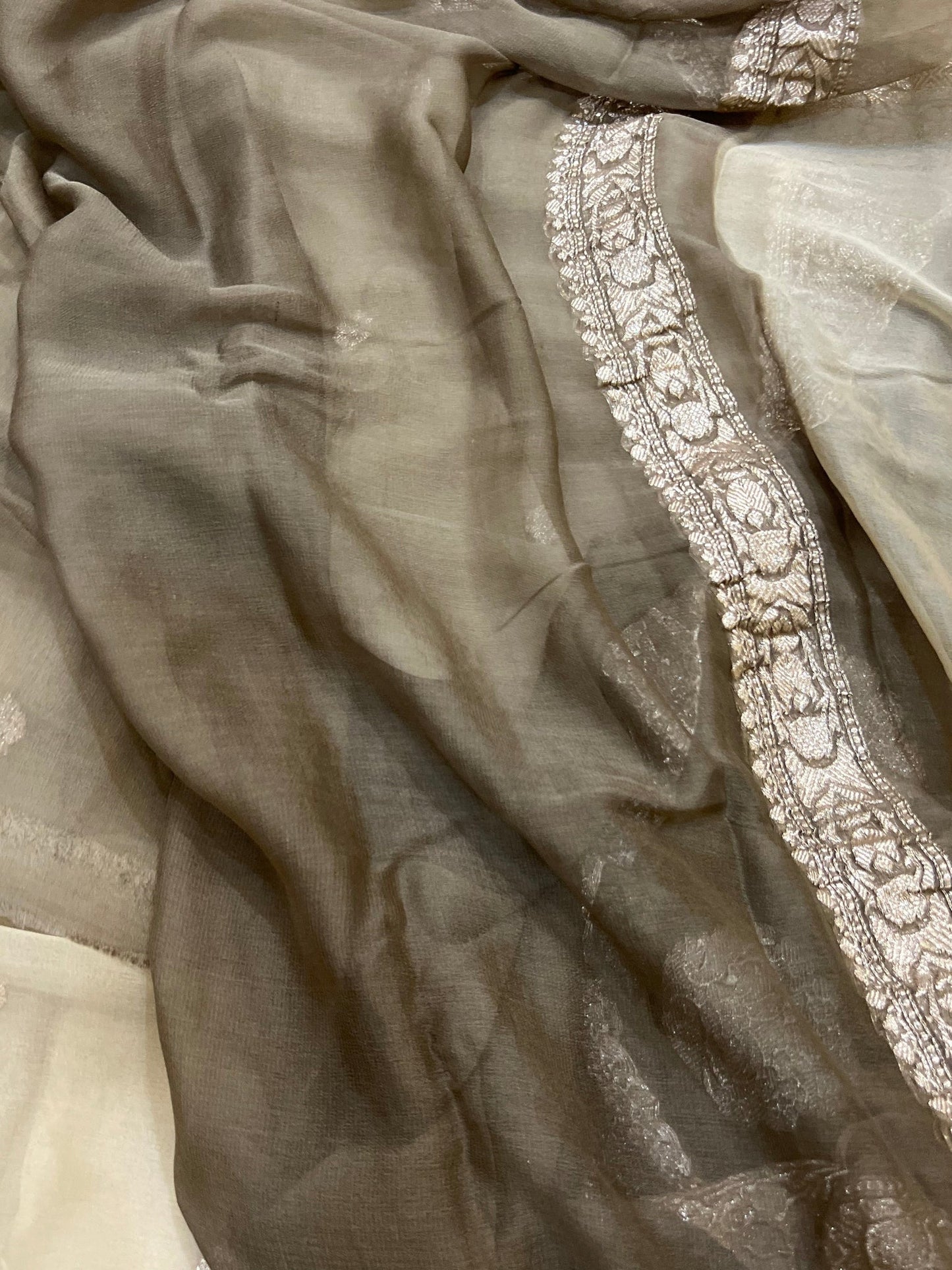Pure Georgette Handloom Banarasi Saree