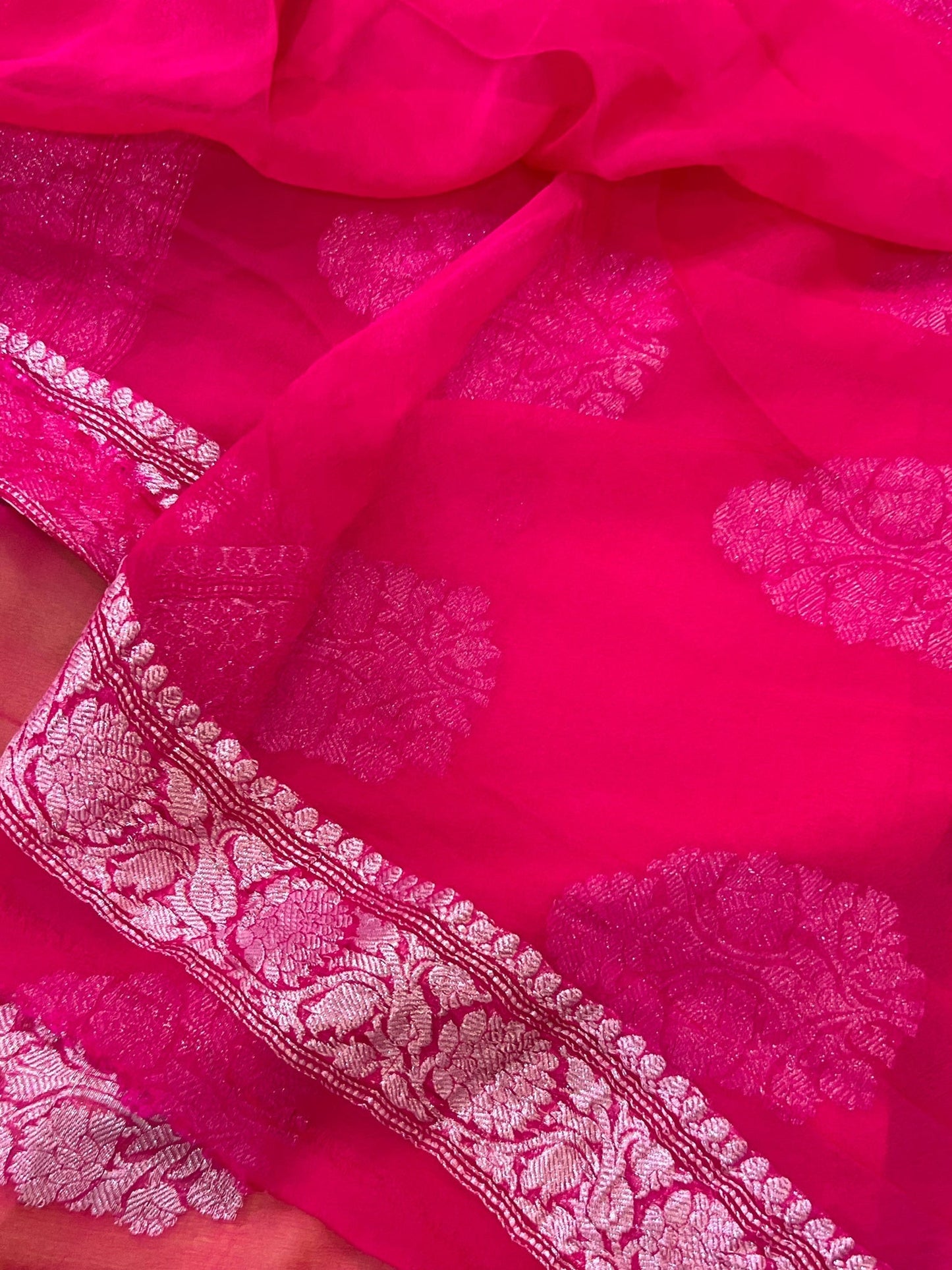 Pure Georgette Handloom Banarasi Saree