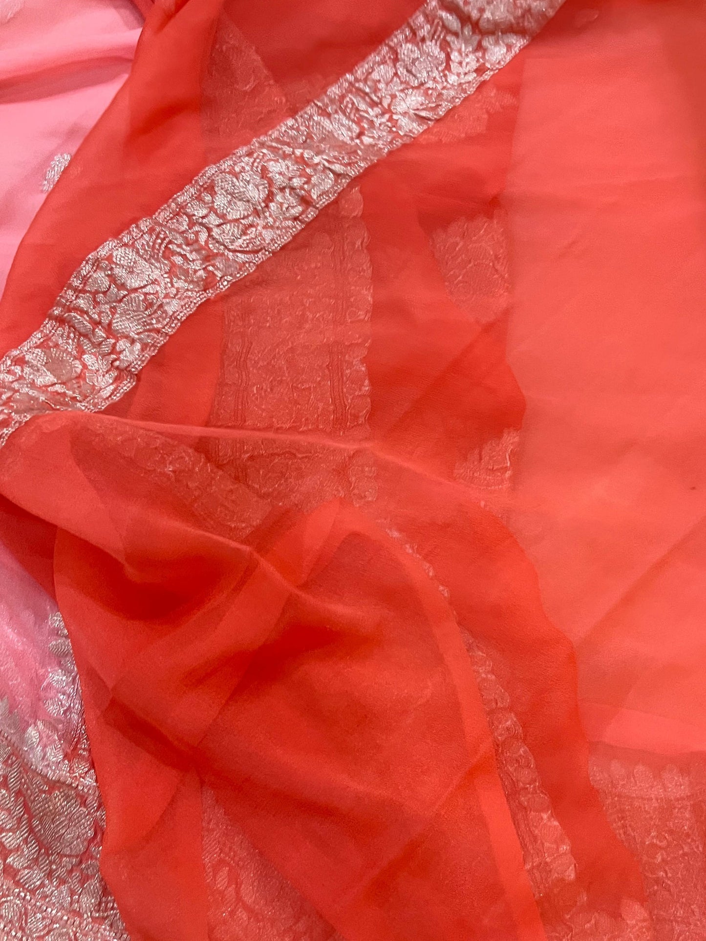 Pure Georgette Handloom Banarasi Saree