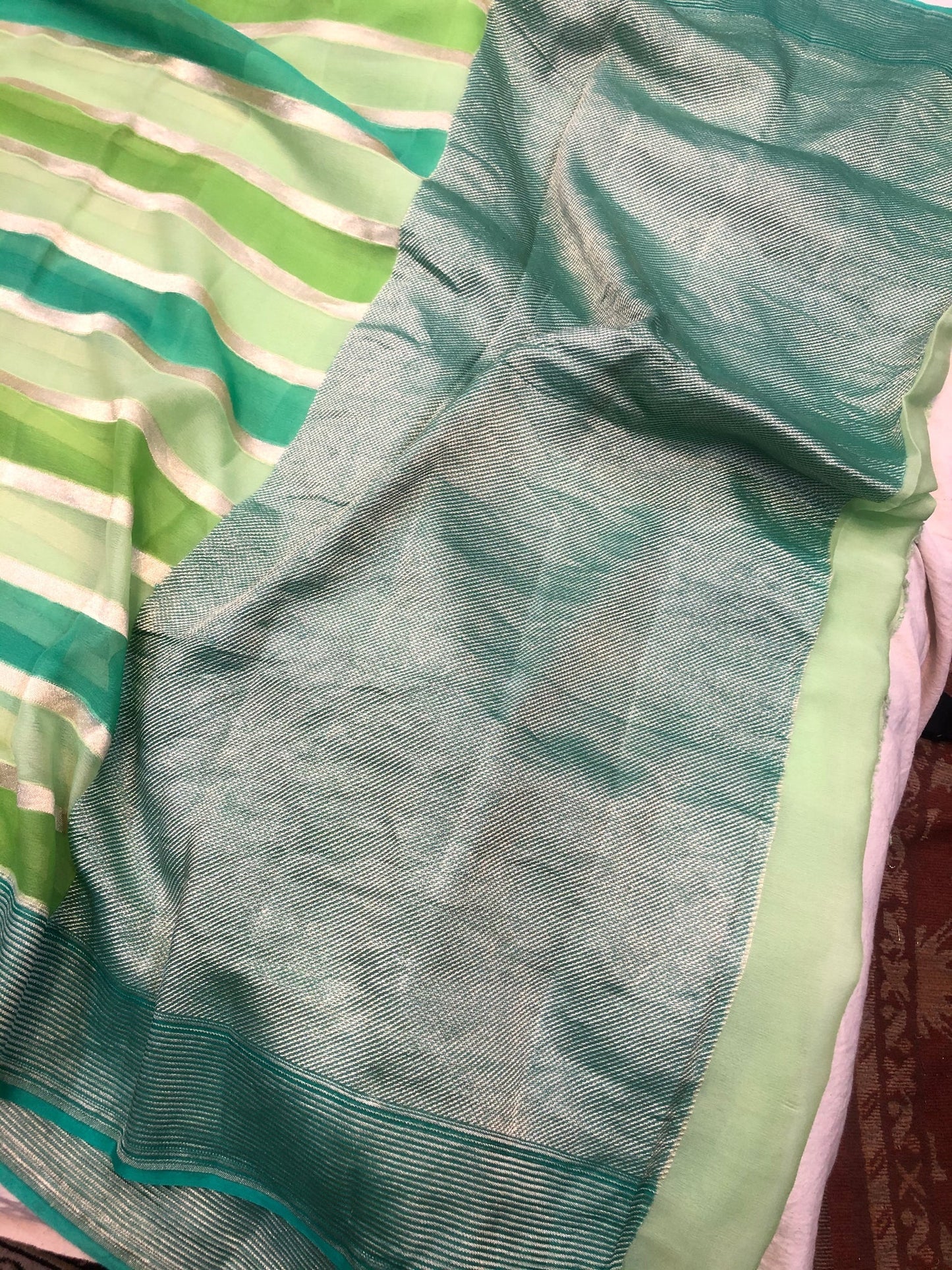 Khaddi Georgette Handloom Banarasi Saree