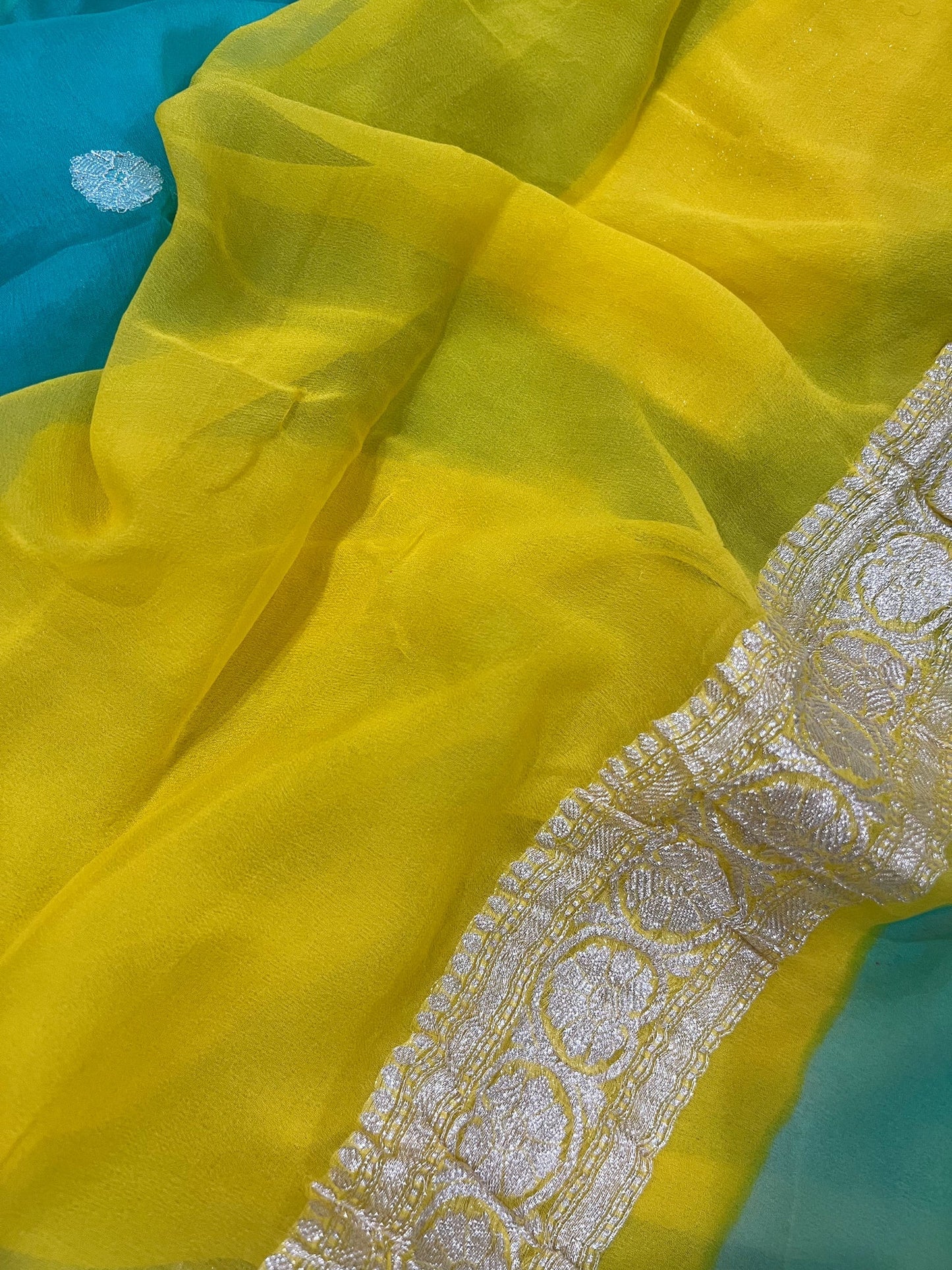 Pure Georgette Handloom Banarasi Saree