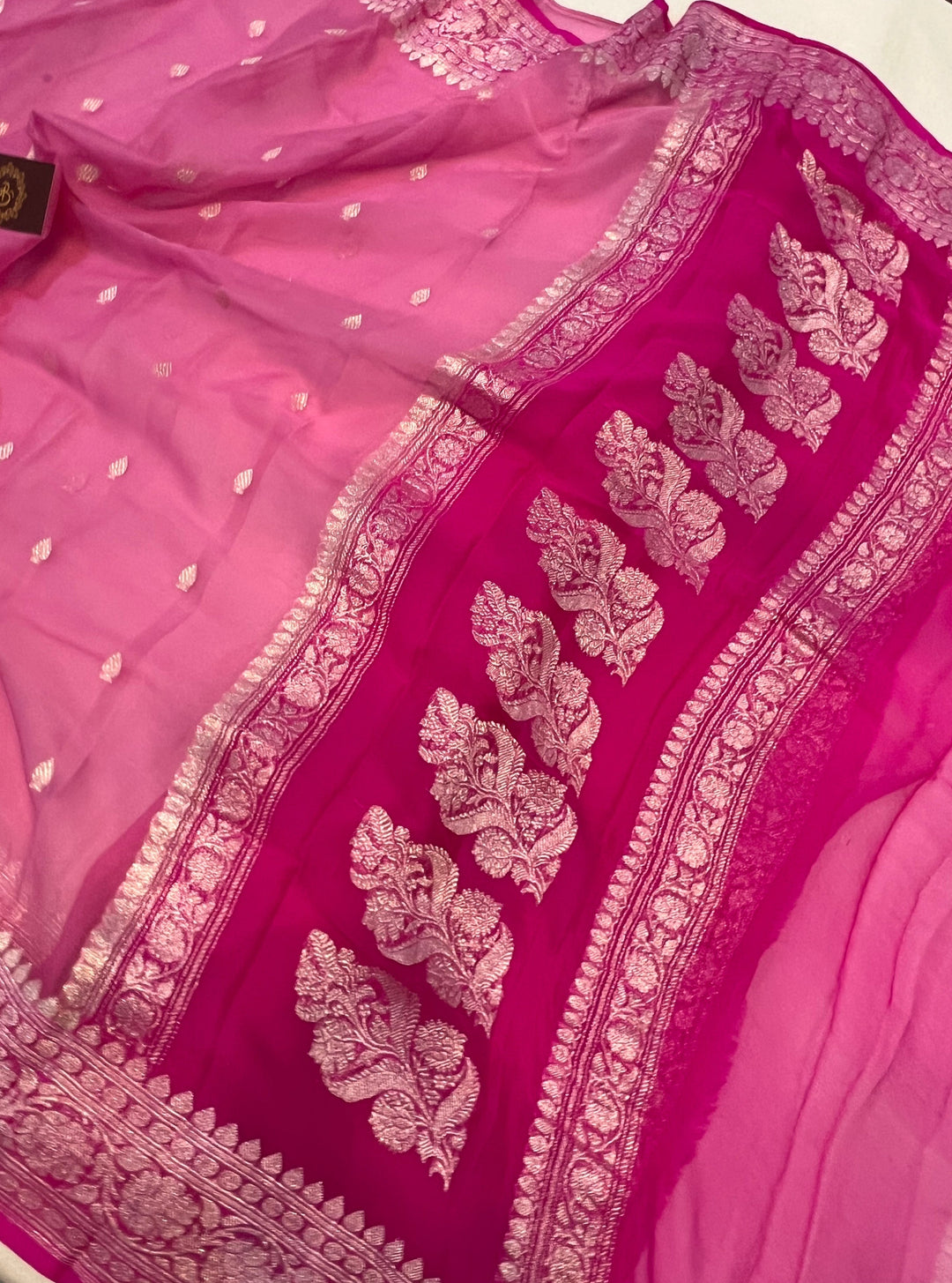 Pure Georgette Handloom Banarasi Saree