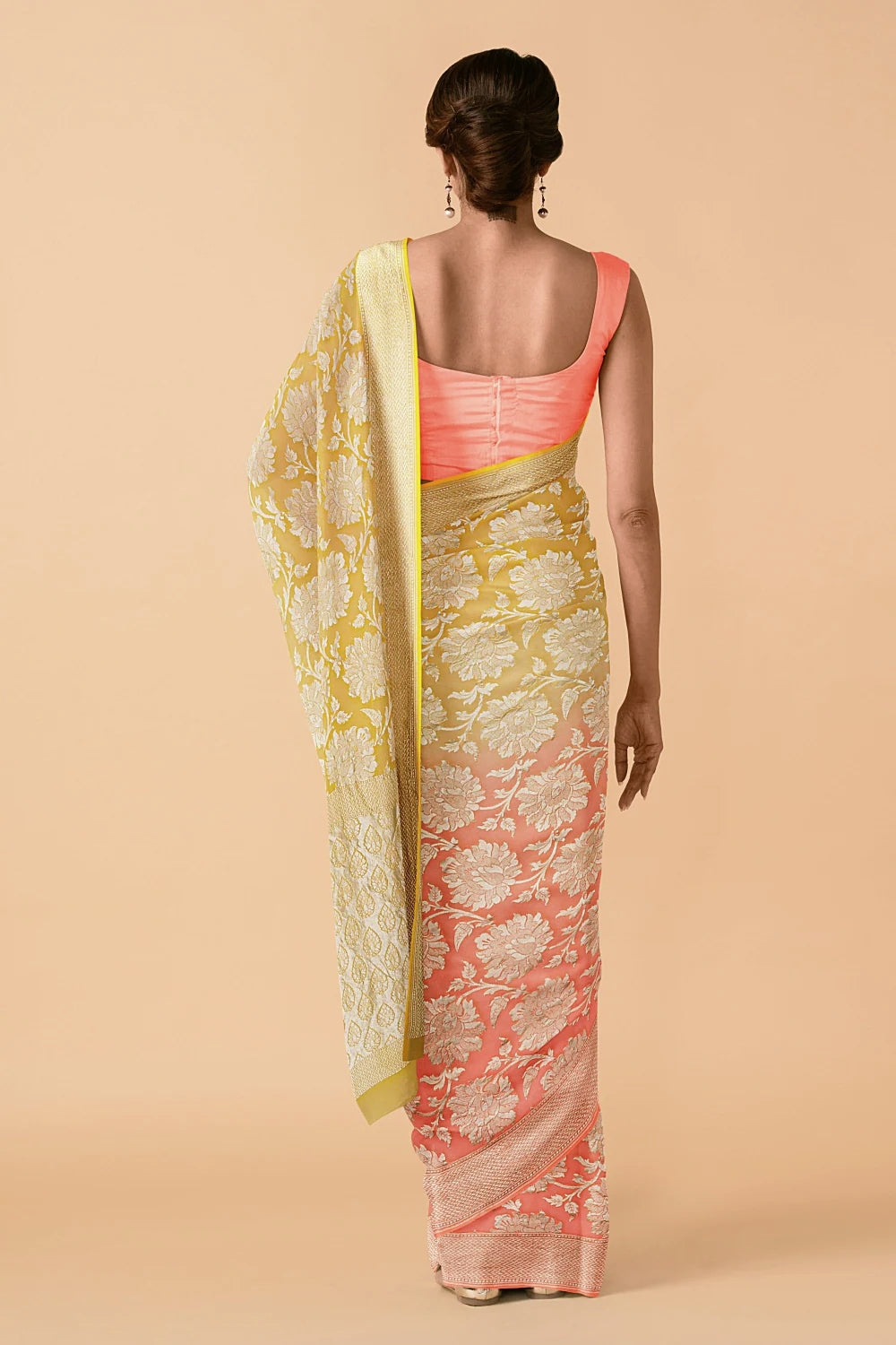 Khaddi Georgette Handloom Banarasi Saree
