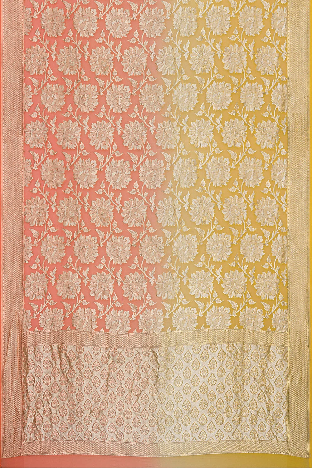 Khaddi Georgette Handloom Banarasi Saree