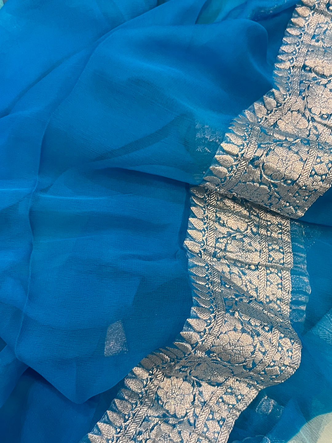 Pure Georgette Handloom Banarasi Saree