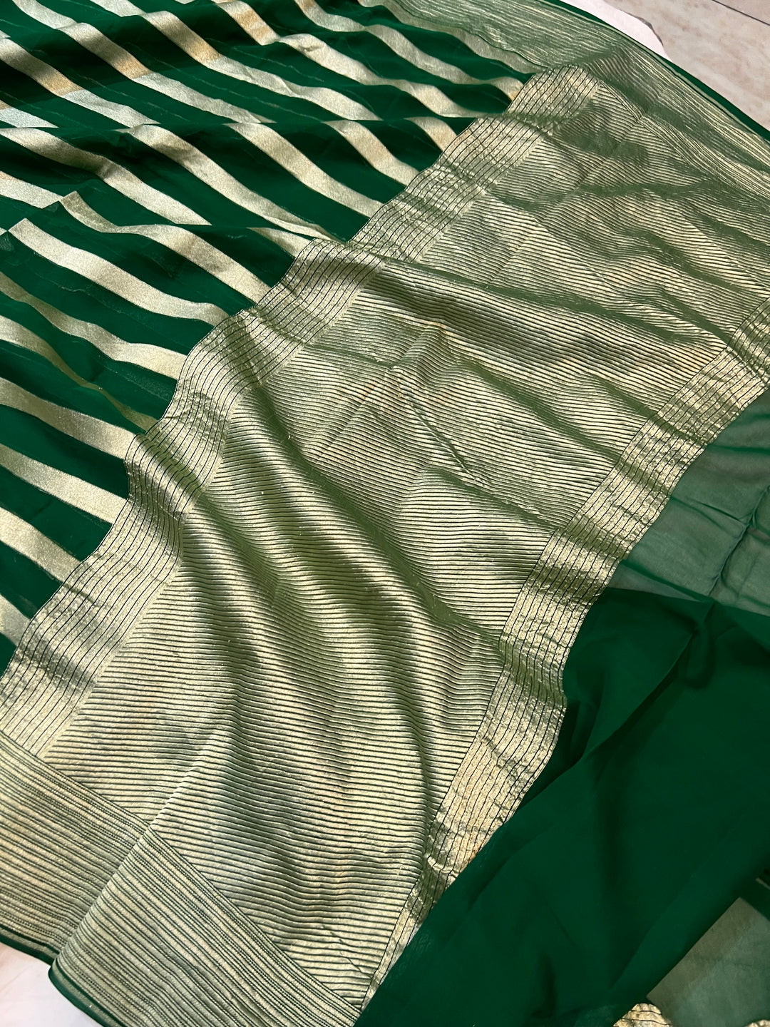 Khaddi Georgette Handloom Banarasi Saree