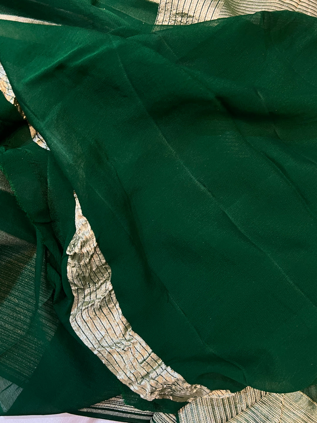 Khaddi Georgette Handloom Banarasi Saree
