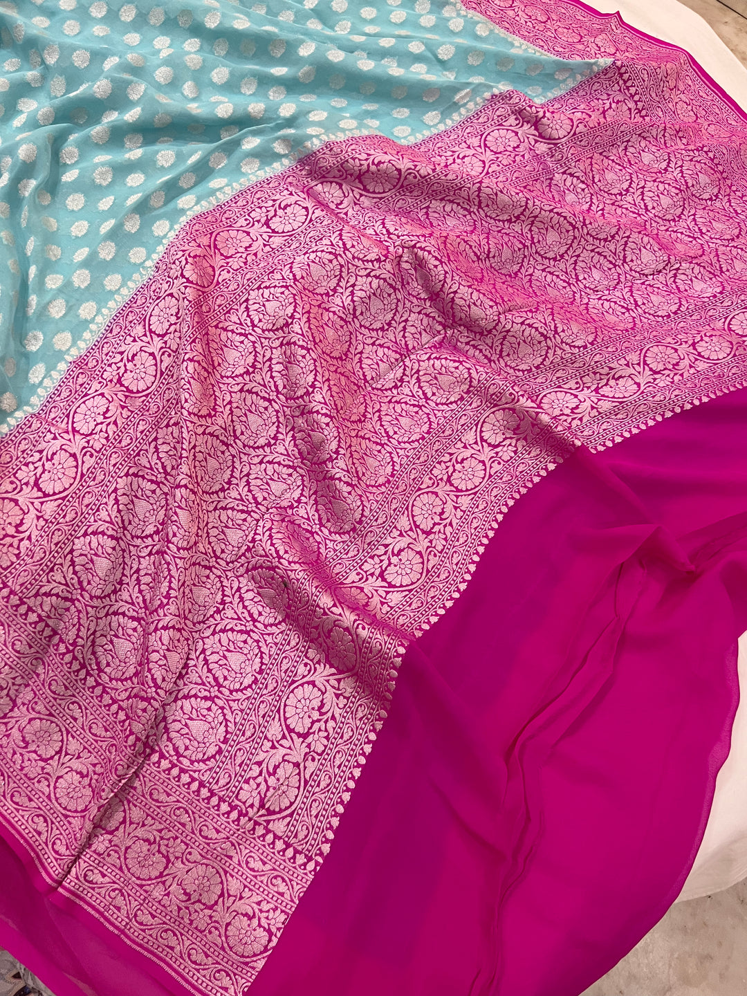 Pure Georgette Banarasi Handloom Saree