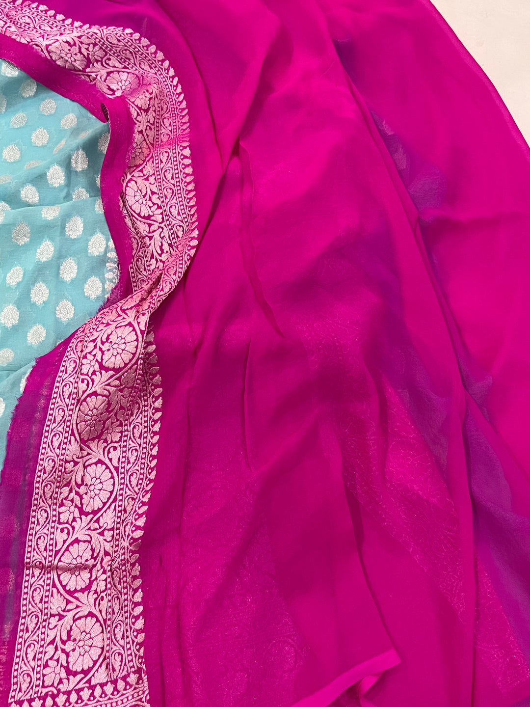 Pure Georgette Banarasi Handloom Saree