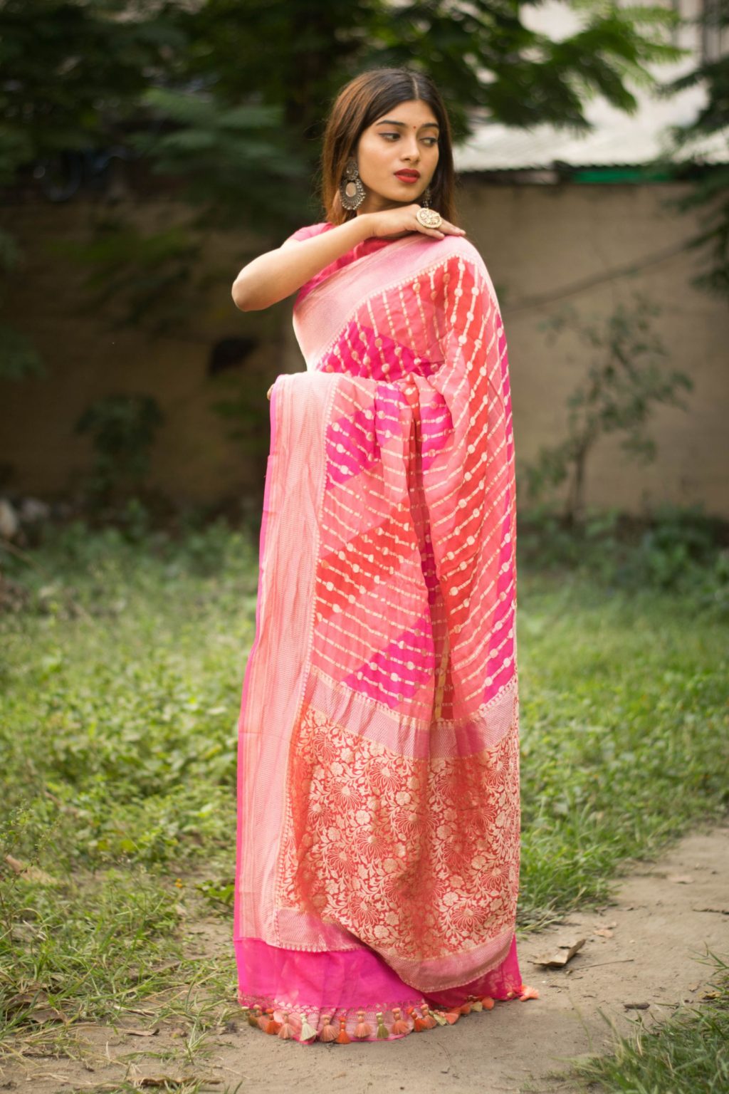 Khaddi Georgette Handloom Banarasi Saree