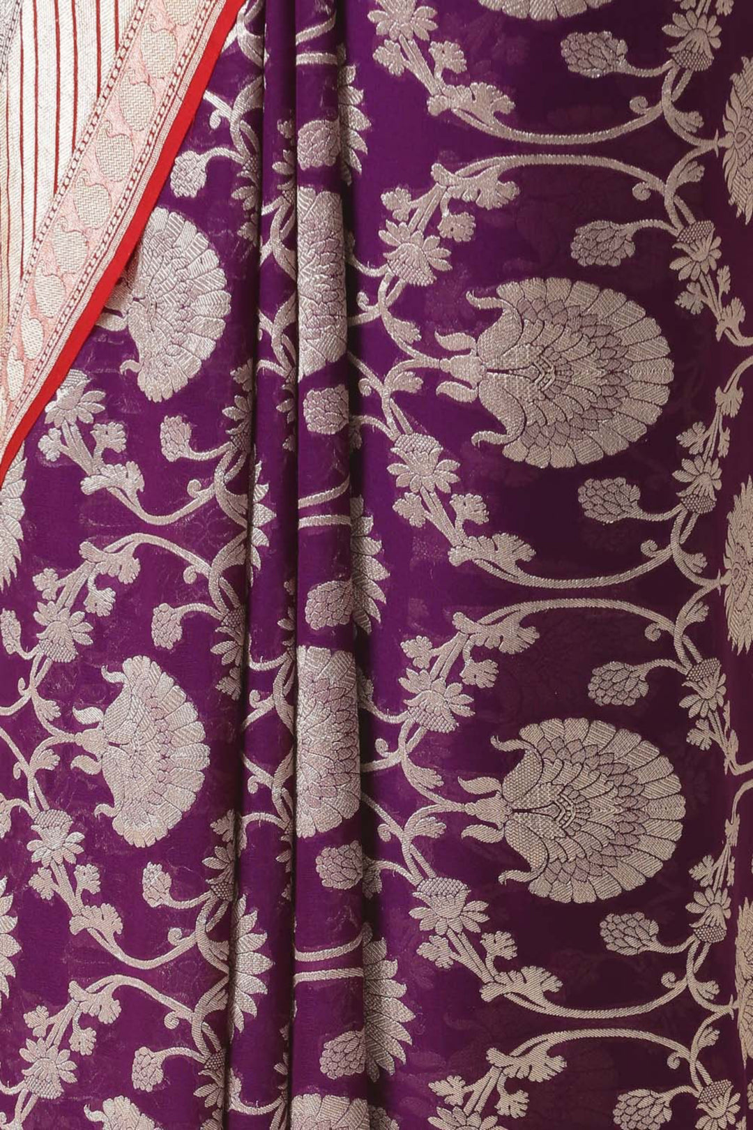 Khaddi Georgette Handloom Banarasi Saree