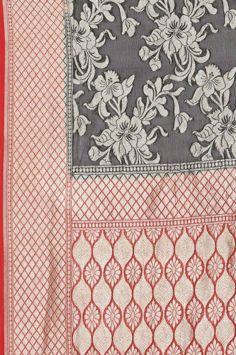 Khaddi Georgette Handloom Banarasi Saree