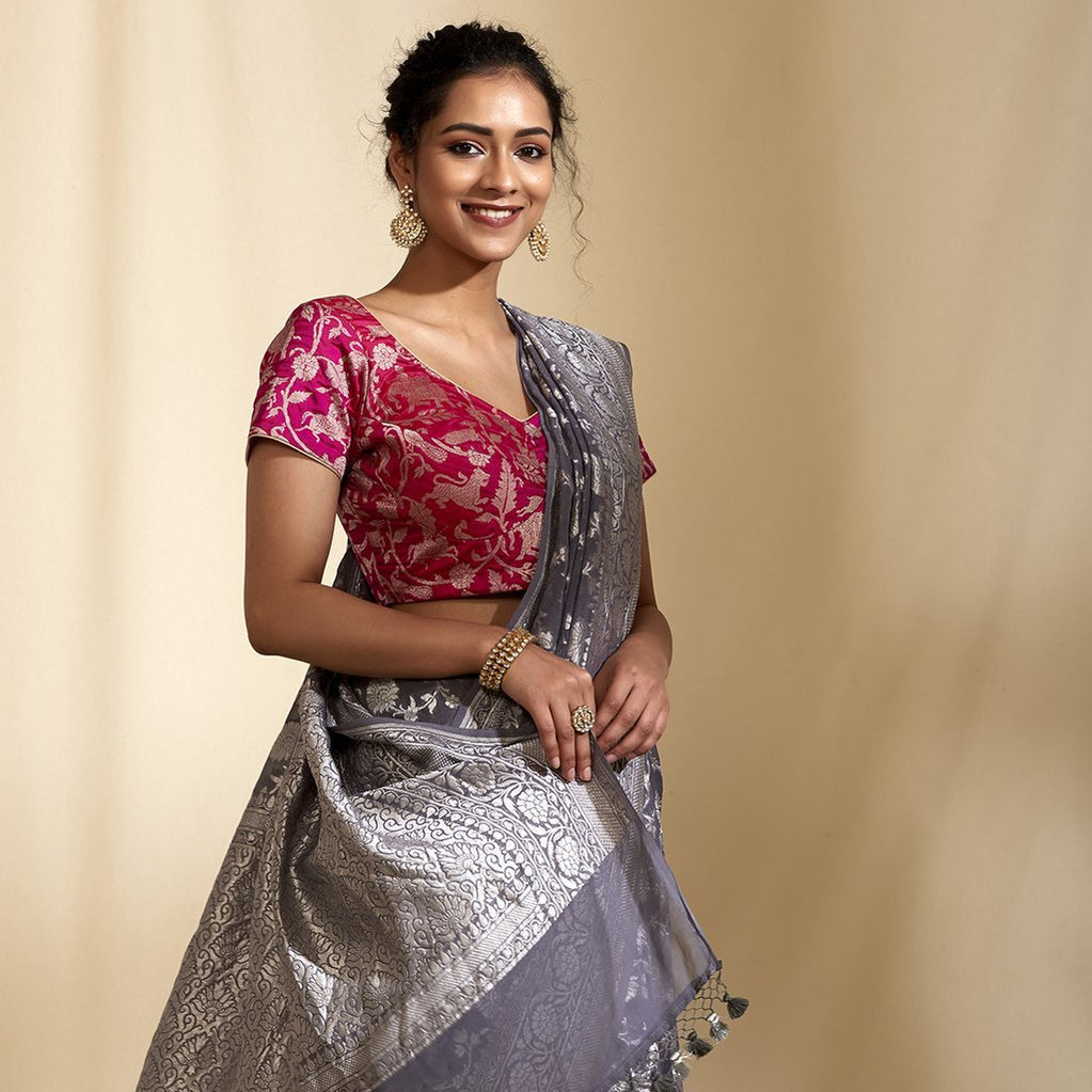 Pure Georgette Handloom Banarasi Saree