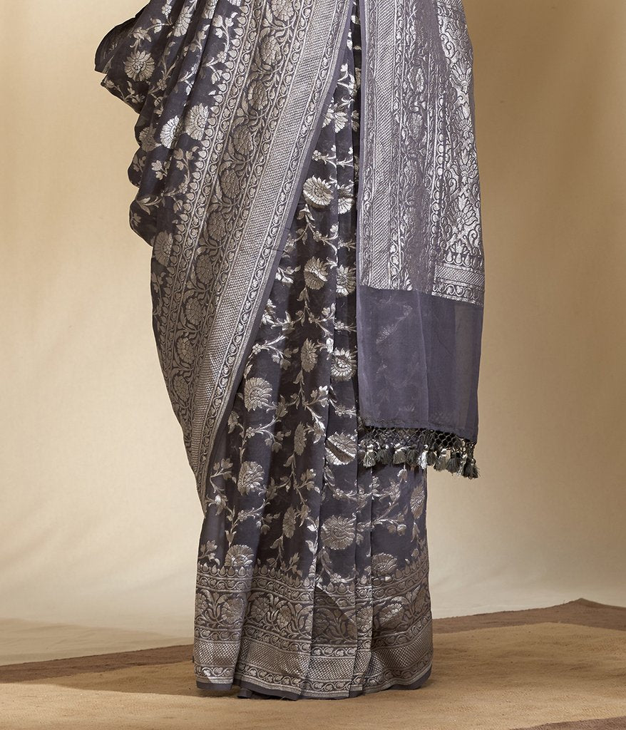 Pure Georgette Handloom Banarasi Saree