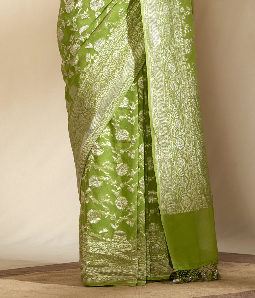 Pure Georgette Handloom Banarasi Saree