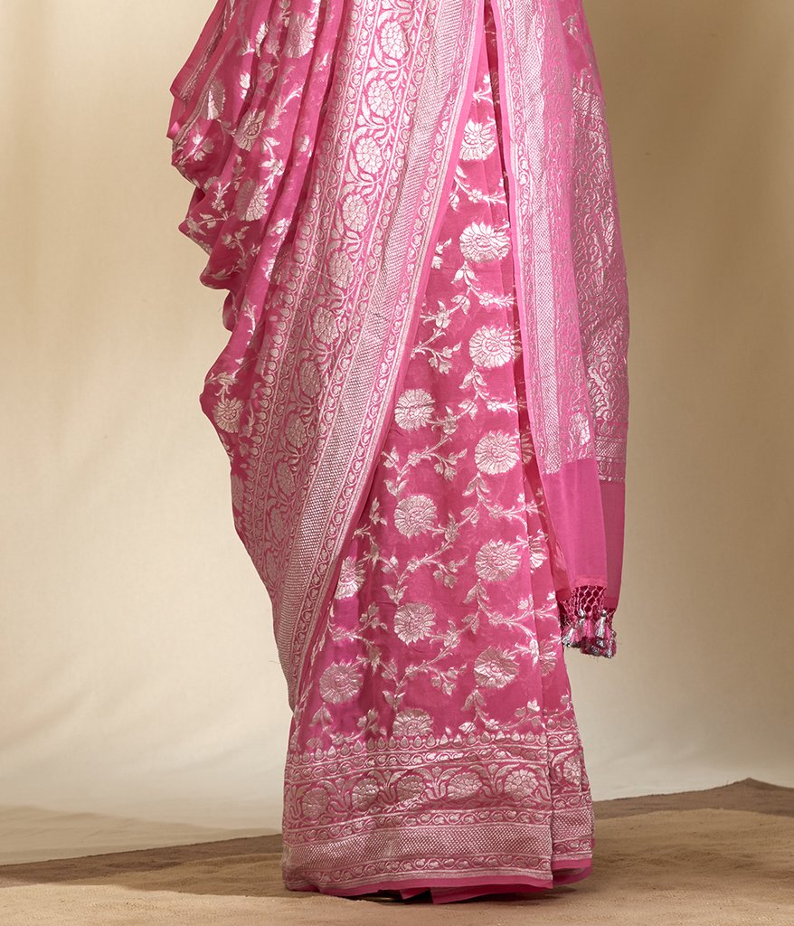 Pure Georgette Handloom Banarasi Saree