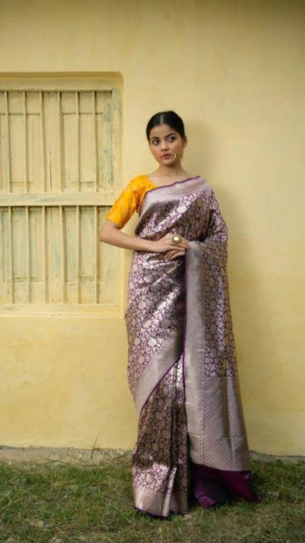 Pure Katan Silk Banarasi Handloom Saree - Tanchui Brocade