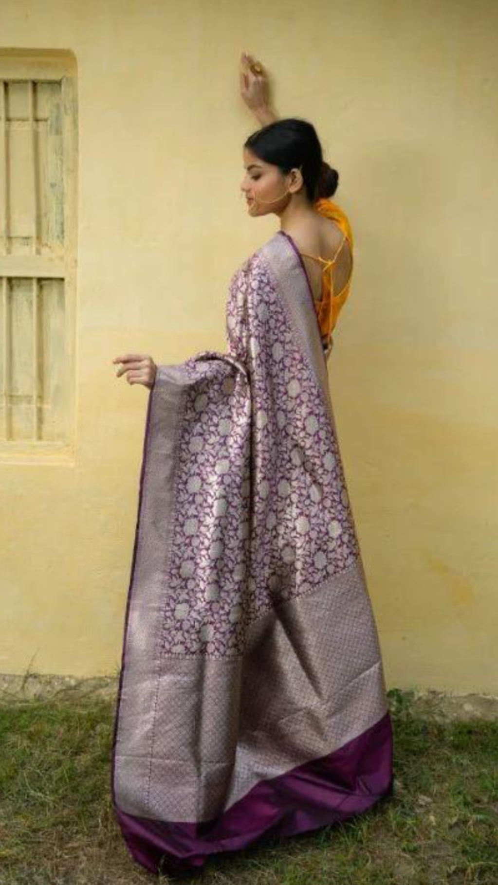 Pure Katan Silk Banarasi Handloom Saree - Tanchui Brocade
