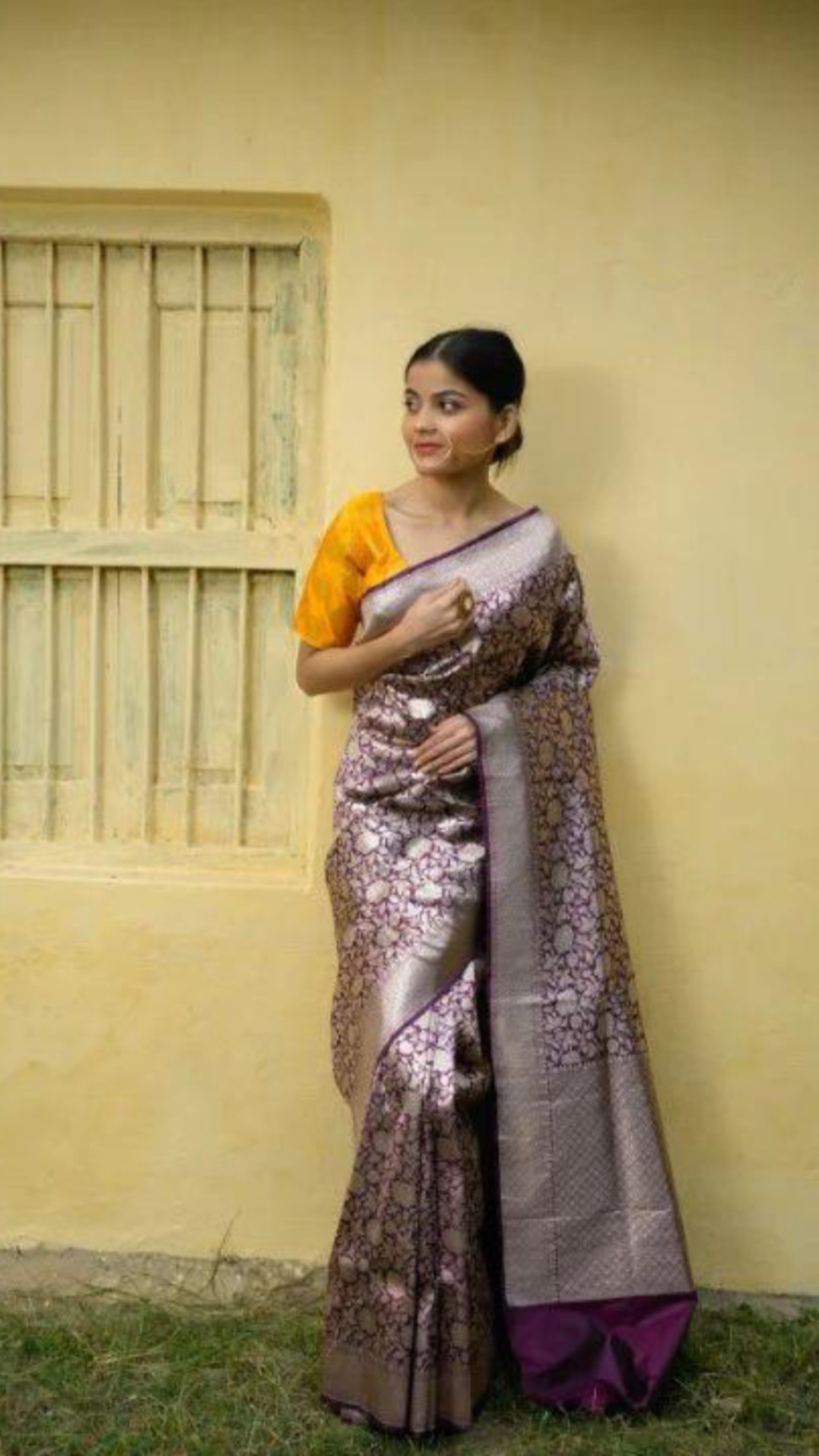 Pure Katan Silk Banarasi Handloom Saree - Tanchui Brocade