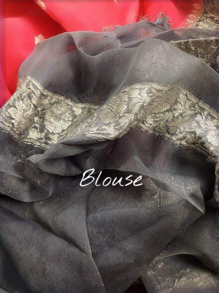 Pure Georgette Handloom Banarsi Saree