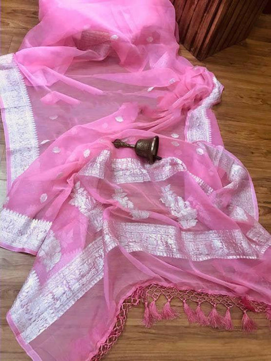 Pure Georgette Handloom Banarasi Saree