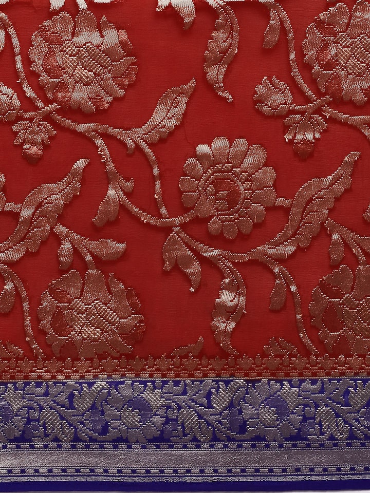 Khaddi Georgette Handloom Banarasi Saree