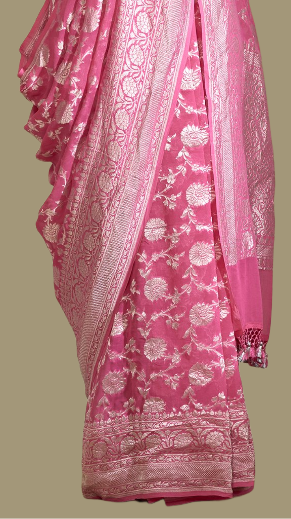 Pure Georgette Handloom Banarsi Saree